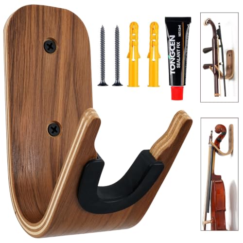 MUYIYANG Violin/Erhu Wall Mount Hanger,1-Piece Mold,Heavy Duty 33 lbs,Space-Saving