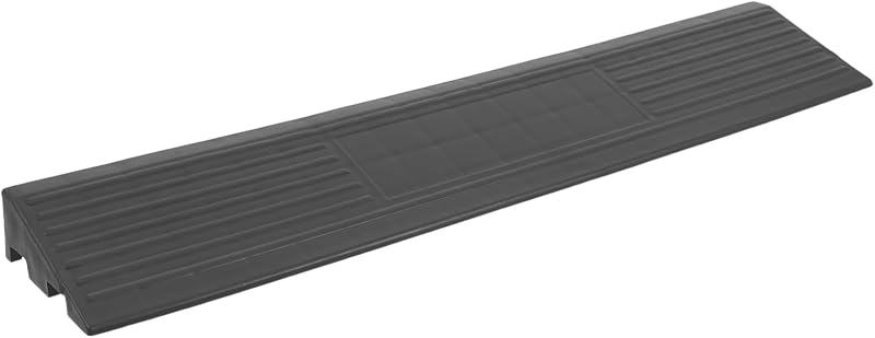 Vaguelly Garage Floor Trim Car Ramp Strip Heavy-Duty Wheelchair Threshold Ramp for Smooth Vehicle Access Anti-Slip Driveway Curb Mat 15.55X3.14X1.06In