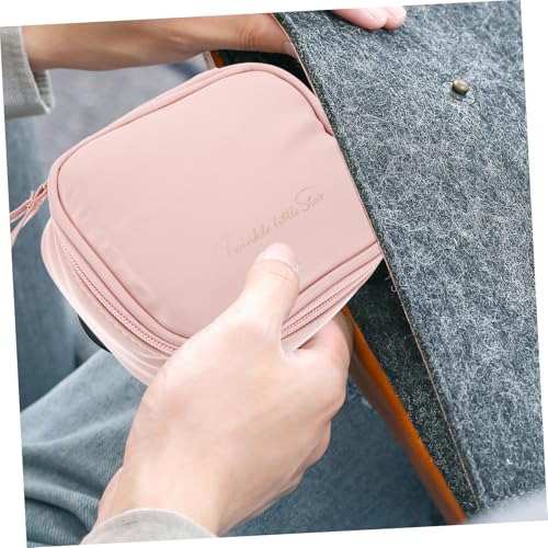 Bolsa organizadora rosa para toallas sanitarias y pañales miniatura 7