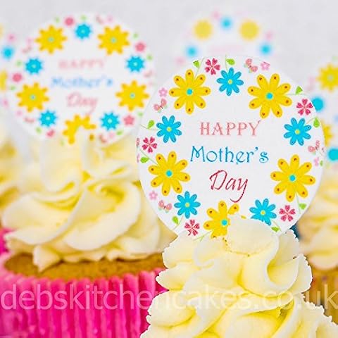 Happy Mother's Day Wafer Cupcake Toppers Cover