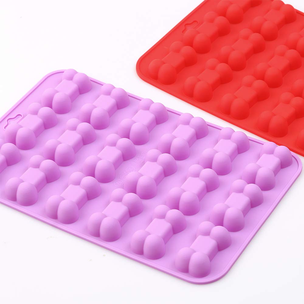 Silikon-Backformen, Lebensmittelqualität, BPA-frei für Schokolade, Süßigkeiten, Kuchen, Pudding, Gelee knochenfarben