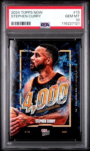 Graded 2024 Topps Now Steph Curry #13 Basketball Card PSA 10 Gem Mint
