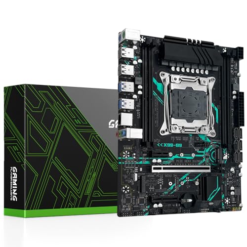 SHANGZHAOYUAN X99 B9 Motherboard LGA 2011-3 for Intel Xeon E5 V3/V4 Core i7 Series Processors (DDR4 Max 128GB, PCIe 3.0, NVME/NGFF M.2, Gigabit LAN, SATA 3.0, USB 3.0) PC Server Motherboard M-ATX