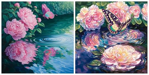 Loisir créatif adulte débutant avec ce kit diamond painting complet fleurs S-150