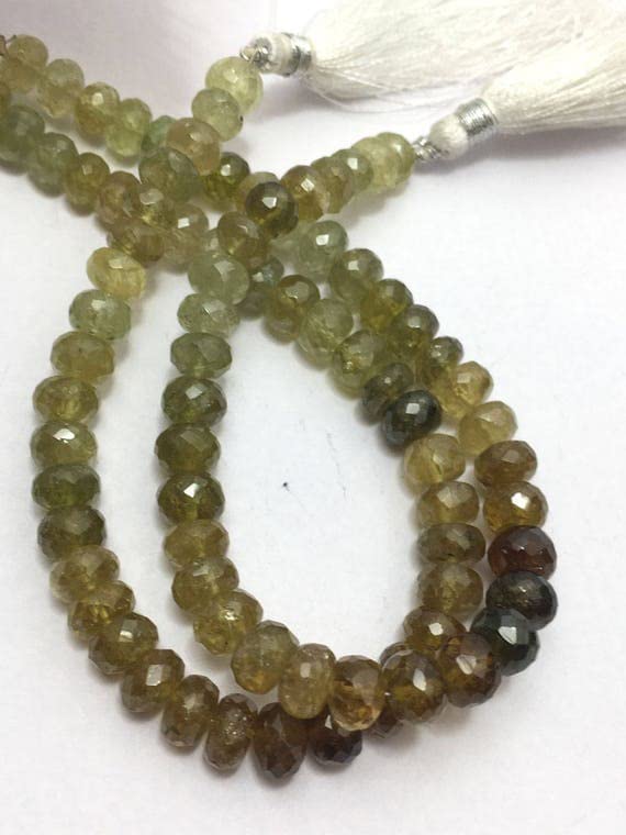 Perles en grenat grossulaire de 6-7 mm pour la création de bijoux précieux et raffinés