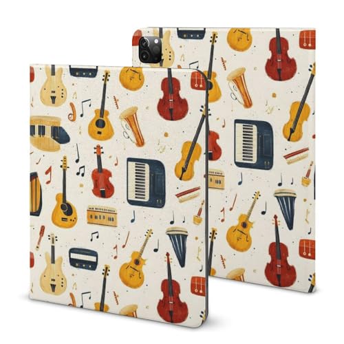 Étui iPad Pro 11 avec mise en veille automatique et motif musique