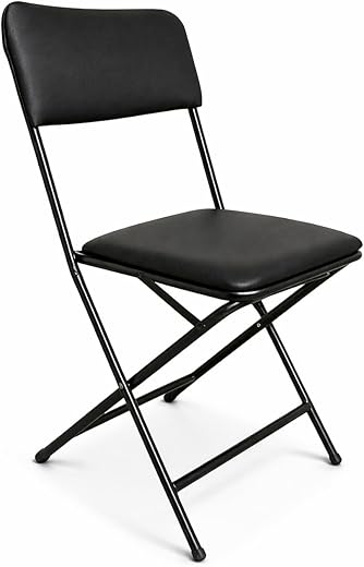 BHAVANE Furniture Folding Chair with Cushion Seat, Portable, Compact and Space-Saving, for Home, Office, and Events