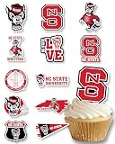 NC State Wolfpack Cupcake Toppers 24 Pc Grad Bday Football Party Supplies