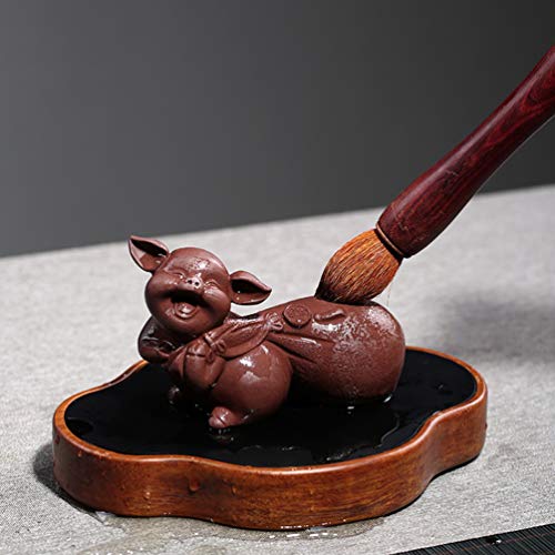 UPKOCH Zisha Tea Pet Lucky Piggy Shape Clay Tea Tray Acessórios para animais de estimação para bande