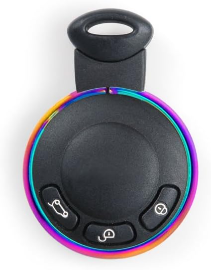 MINI Keyring in Stainless, Key Deco Ring, MINI JCW, Cooper, Countryman, choose from 6 available colours, Chrome rainbow