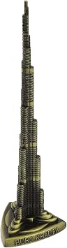 Burj Khalifa Model 18cm Bronze Colour Alloy Exquisite Burj Khalifa Tower Souvenir for Bedrooms