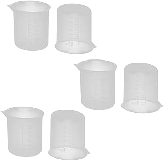 New Lon0167 Science Laboratory Featured Plastic Water Liquid reliable efficacy Measuring Cup Beaker 150ml 6 Pcs(id:200 18 55 dbc)