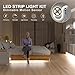 Sensky 19.7ft/6m Motion Activated LED Strip Light Kit with FCC Listed Adapter for Gun Safe, Under Cabinet, Under Bed, Pantry, Kitchen, Stairway, Closet Lighting (Cool White,Upgraded Version)