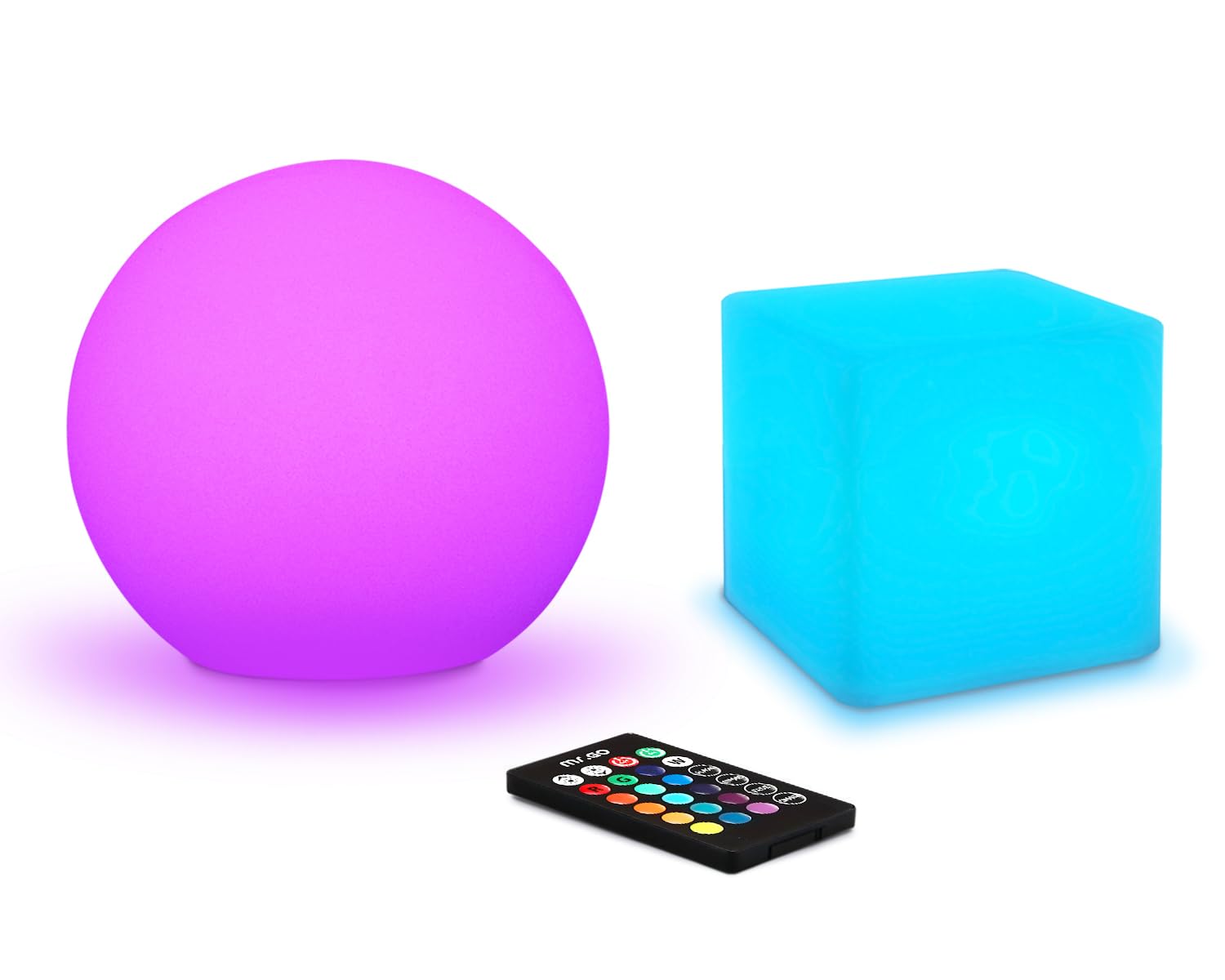 Amazon.com: Mr.Go 6-inch LED Ball Light and 4-inch LED Cube Light ...
