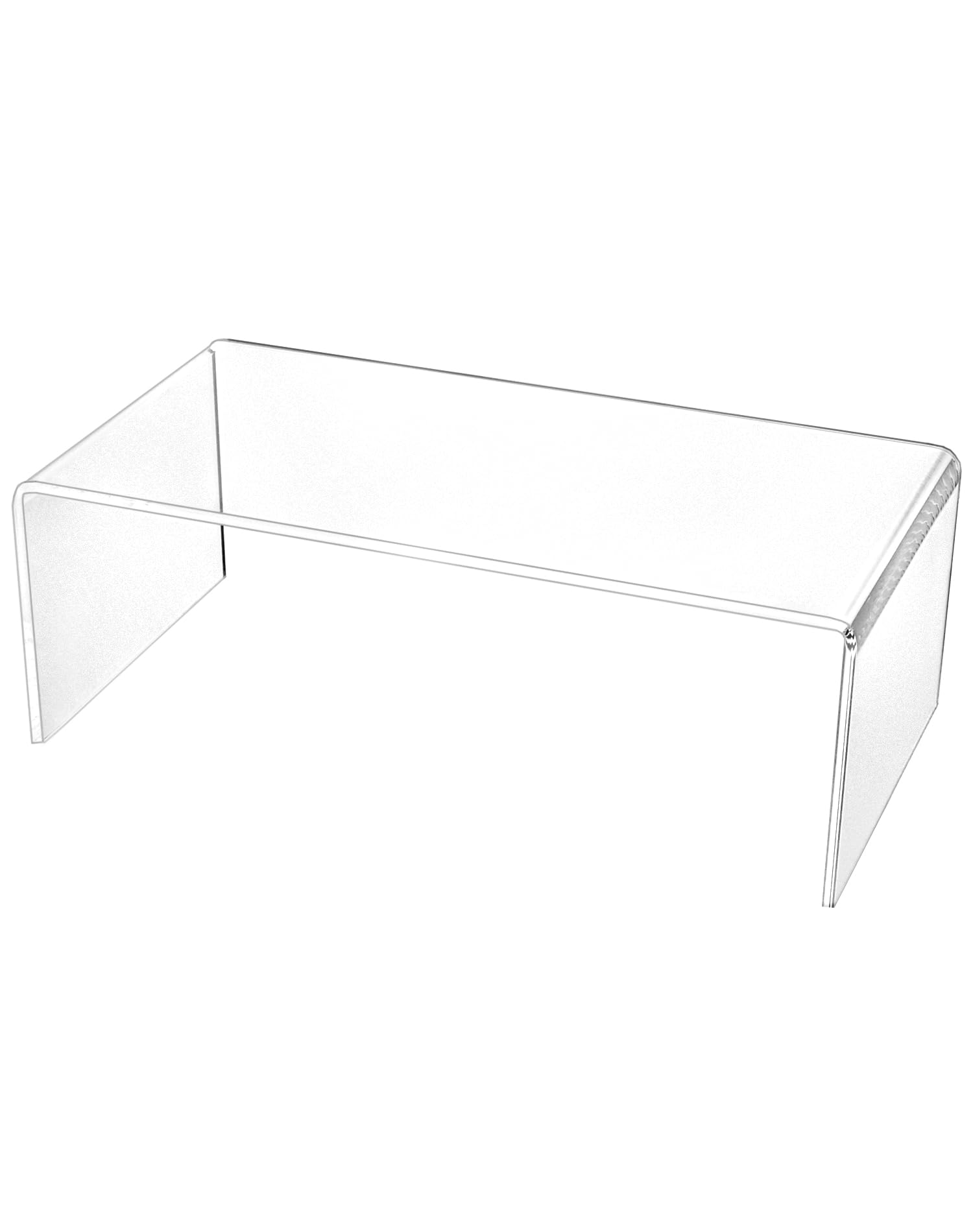 QWORK® Stojak na monitor, akrylowa podstawka pod ekran, akrylowe półki, 30 x 15 x 10 cm, do monitora PC, laptopa