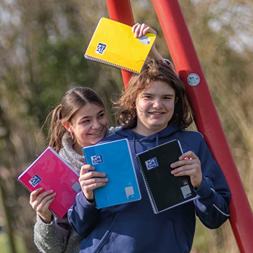 Oxford Touch Collegeblock B5 (17,6x25 cm) kariert mit Rand, 160 Seiten, sortiert, 5 Stück