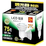 LED スポットライト e11口金 電球 調光器対応 ハロゲンランプ形 LEDダウンライト 昼白色 75形 相当 7.2w 780lm 中角タイプ 2個セット【 昼白色、中角約20度 】