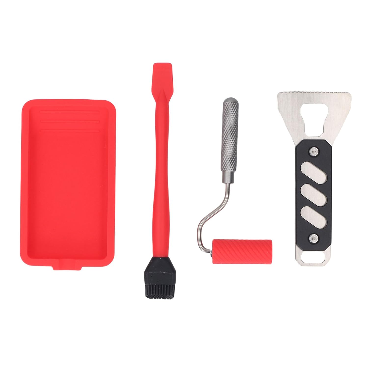 WALFRONT Wood Glue Applicator Set Wood Glue Brush with Paint Tray Roller Brush for Handmade Tasks
