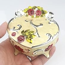 Musical Box Emboss Alloy Metal Music Box Wind Up Movement Music Box for Friends on Christmas,Valentine Gifts Color Castle in The Sky