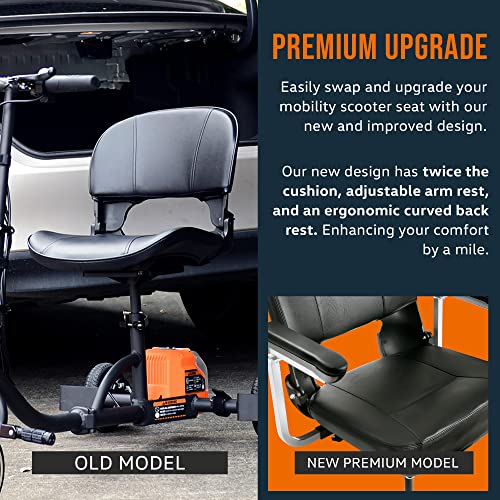 SuperHandy Upgraded Fully Padded Faux Leather Cushioned Seat, Back Rest, and Handles - Only For SuperHandy GUT112/GUT140/GUT164/GUT165/GUT184 (Seat with armrests only)
