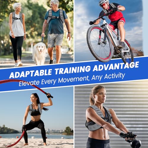 Image of Weighted Vest Woman 6 /8 /12 /16 /20 /25 /30lb Weight Vest for Women Men Body Weight Vests for Walking Strength Training Running Workout Jogging Fitness
