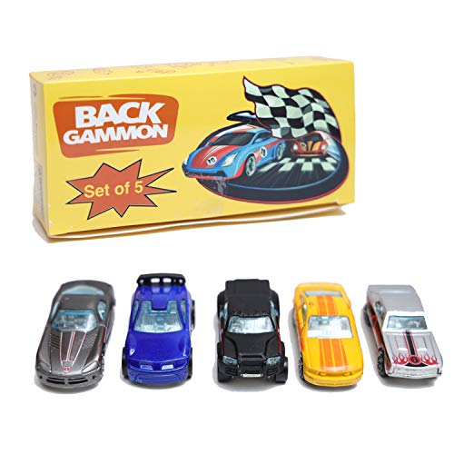 Image of BACKGAMMON Wheels Car Set of 5 Cars Stunt Car Gift for Kids Ages 3 Years Old & Up, Design and Color May Vary