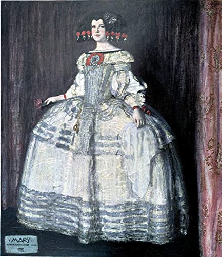 Cuadro María en traje de Velázquez cartel del lienzo abstracto para decoración de paredes