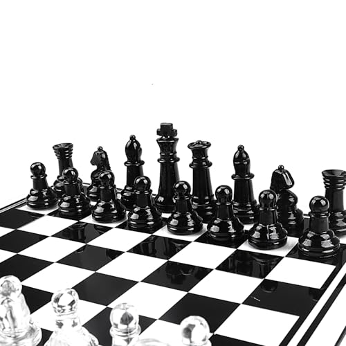 Juego de Ajedrez de Vidrio Transparente 35 cm miniatura 6