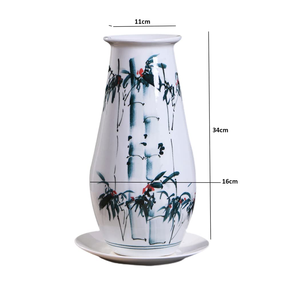 Jingdezhen ręcznie malowana ceramiczna doniczka, niebiesko-biała porcelana, orchidea, biurko, wysoka talia, Chinoiserie, wazon na rośliny kwiatowe, doniczka na drzewa,