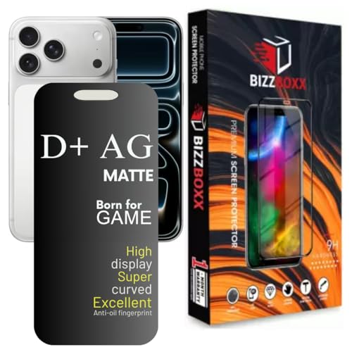 Image of Compatible With Apple iPhone 17 Pro Max D+ AG Matte Tempered Glass Screen Guard Protector Anti Fingerprint Gaming Special With Camera Cut (6.9 Inch)- Pack of 1