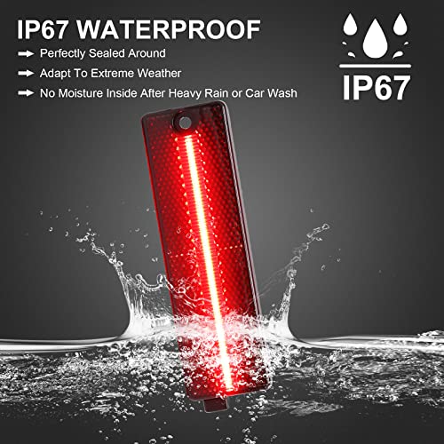 Aexploer Led Rear Side Marker Lights Compatible With Camaro 1993-2002 All Models,Smoked Lens Red Led Rear Bumper Fender Side Marker Lamps Assembly Replacement #TOP6