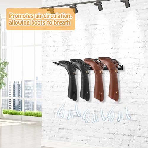 Support bottes suspendu métal noir pour placard et cowboy