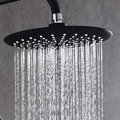 Ensemble de douche rétro noir encastré avec douchette réglable
