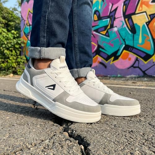 Image of Impakto Studio Flex Mens Sneakers | Lightweight Streetwear Style Casual Shoes for Travel & College | Cushioned Insole | Low Top Shoes & Wide Toe | Slip Resistance Outsole for Firm Grip Green