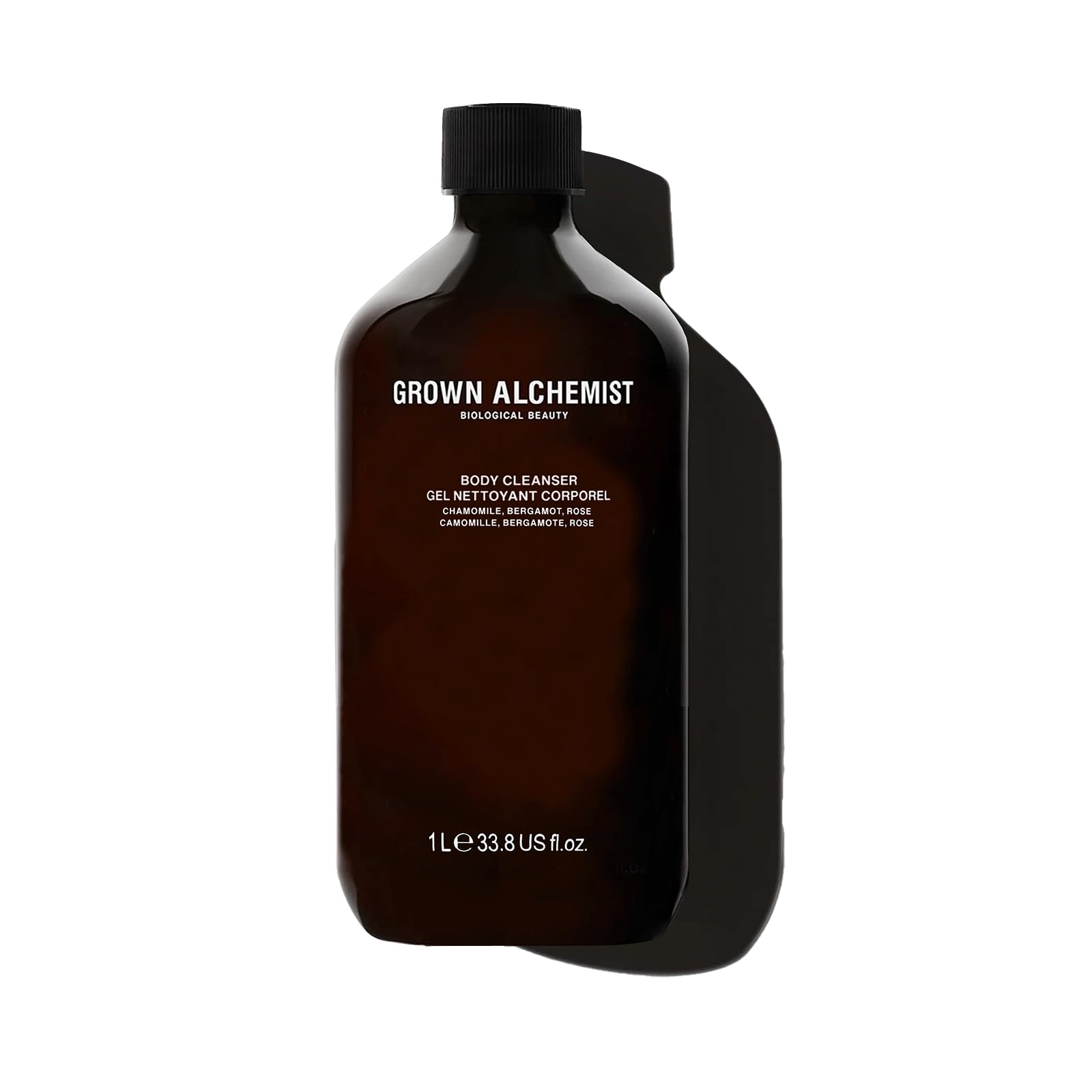 Grown Alchemist Body Cleanser Refill, Chamomile, Bergamot, Rose - Organic Body Wash, Sensitive Exfoliating, Moisturising, Balancing, Natural Bathing Cleansers, Luxury Antioxidant Shower Gels - 1L