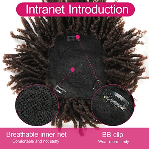 Krsi Dreadlock Hair Topper Dreads Wig With Clips In For Women, Synthetic Dreadlocks Hair Pieces Black Toupee Dreads For Women And Men Hair Toppers Wiglets Hairpieces For Black Women With Thinning Hair #TOP7