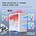 SAMA V Mesh Mid Tower PC Case - High Airflow PC Gaming Case Mesh Front Panel & Tempered Glass Side Panel, 3x140mm ARGB PWM Fans Pre-Installed, Supports ATX/M-ATX/ITX - White
