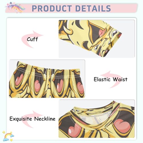 senya Pajama Sets Long Sleeve Top and Pants Sleepwear Yellow Ducks for 2-8 Years Old4