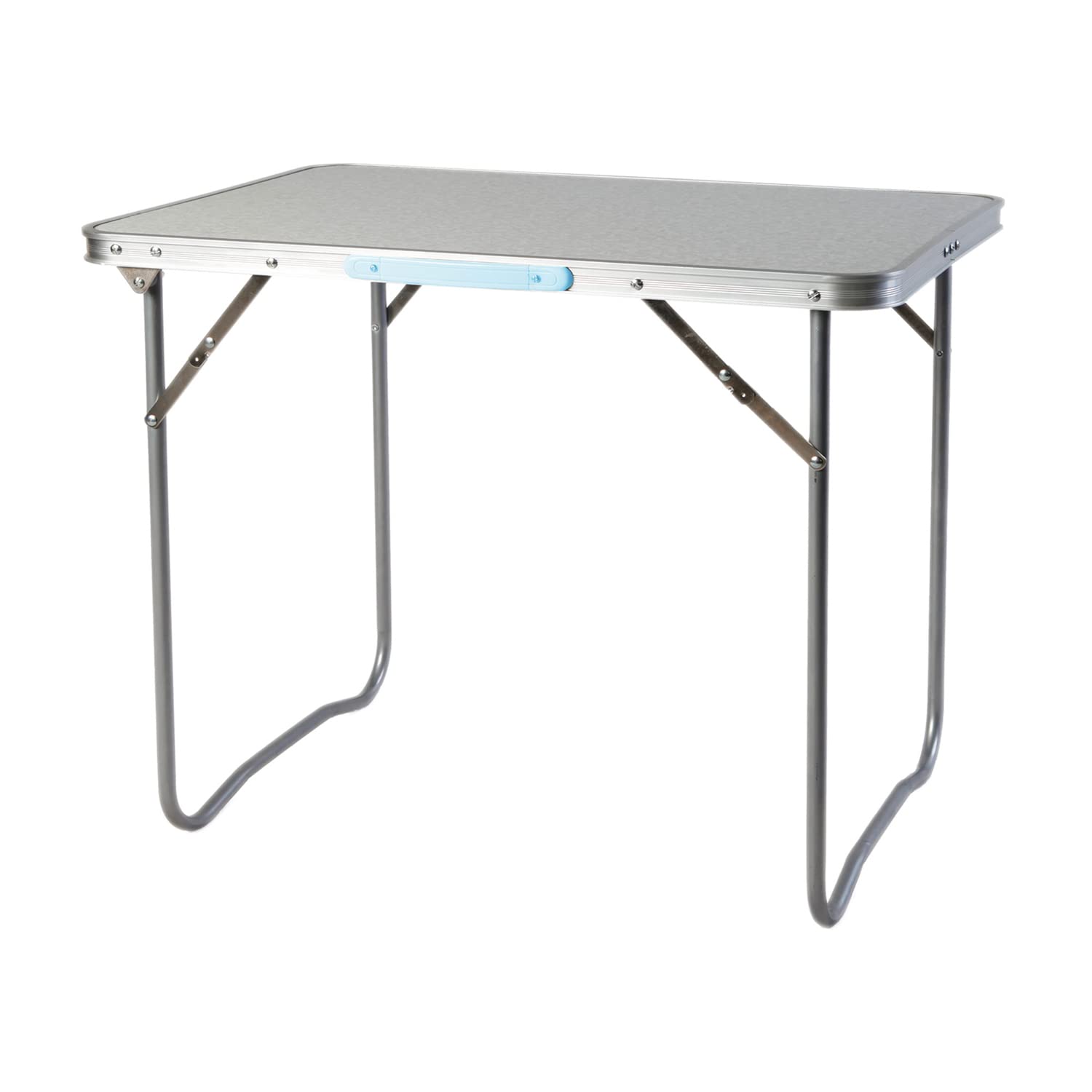 Mojawo - Set di 3 mobili da campeggio, in alluminio, 80 x 60 x 68 cm, 1 tavolo XL con maniglia e 2 sedie pieghevoli, colore: Verde lime