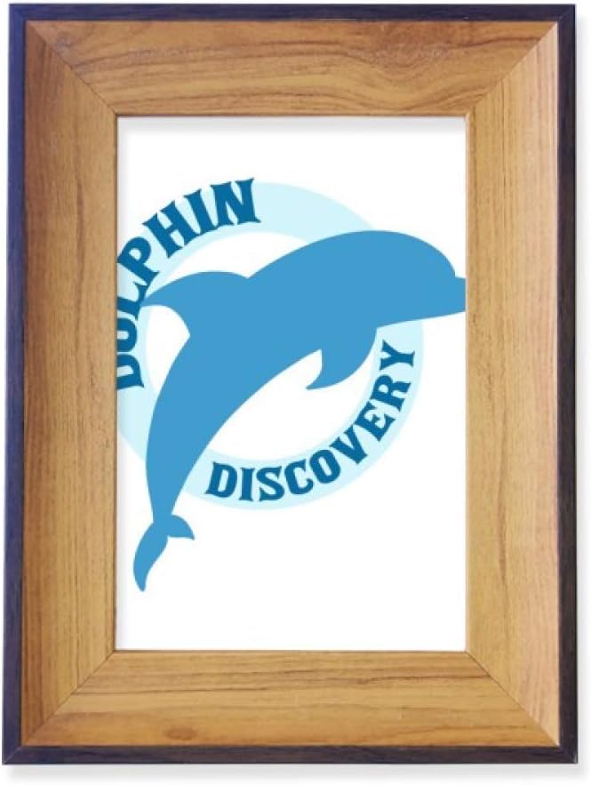 DIYthinker Blue Ocean Streamline Dolphin Pattern Photo Frame Exhibition Display Art Desktop Painting