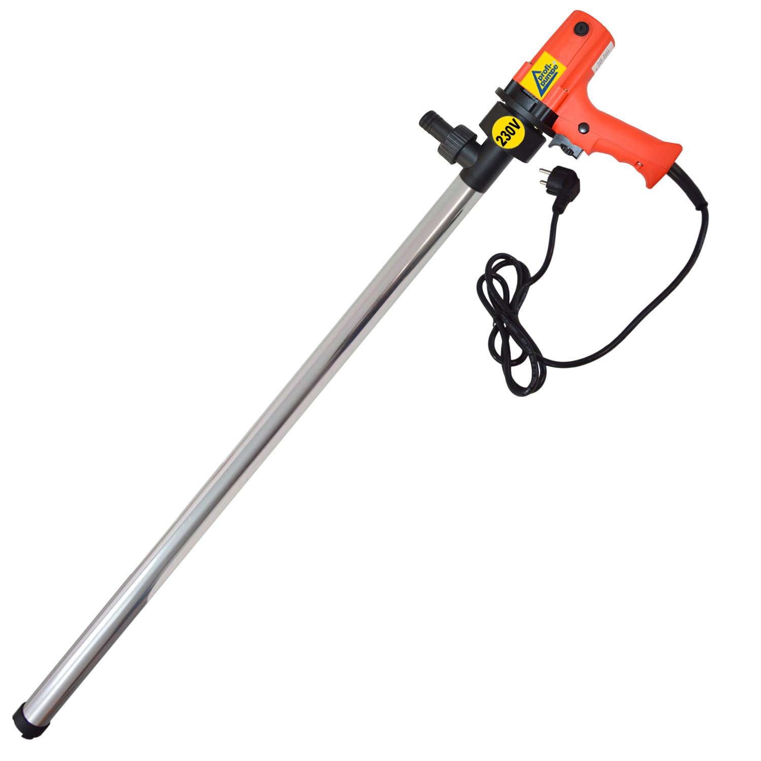 Profi-Pumpe® Bomba de Barril 230V para Diésel y Gasóleo | Motor de 750W con Velocidad Variable | Caudal hasta 100L/min | Trasvase Eléctrico para Tambores y Depósitos | Incluye Boquilla