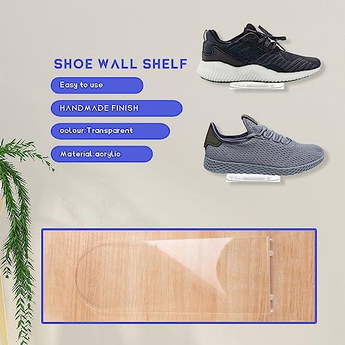Présentoir à chaussures flottant : étagère murale pour 6 baskets - 6