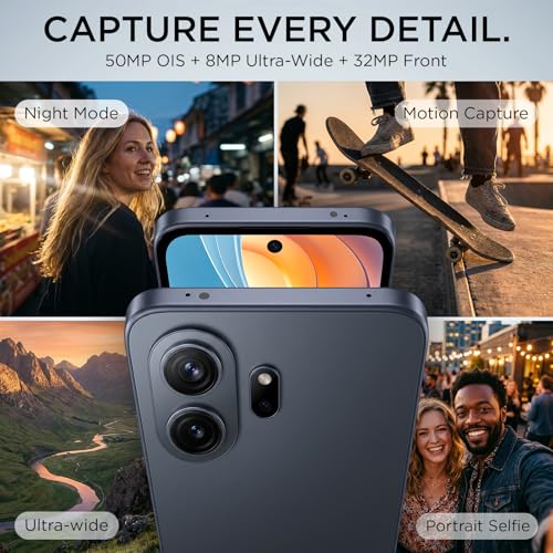 Image of TCL NXTPAPER 70 Pro Cell Phone, Android Phone Unlocked, 128GB Storage, 6.9 inch FHD+ 120Hz NXTPAPER 4.0 Display, 24GB RAM (8GB+16GB), AI Tools, 50MP Camera, Large Battery, 5G WiFi 6E, IP68, Stella Blue