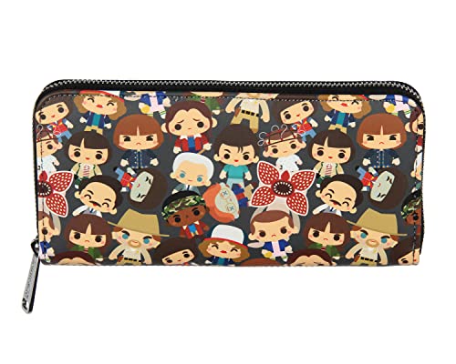 Loungefly Stranger Things Chibi Characters Simulated Leather Zip Around Wallet4