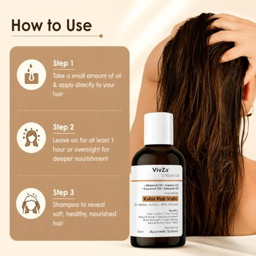 Image of Coconut Milk & Bhringraj Hair Oil | 12+ Herbs & 4 Oils | Supports Hair Fall Control, Root Nourishment & Healthier-Looking Hair | Ayurvedic Inspired | 120ml