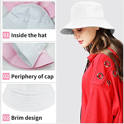 2 Pezzi Cappello Pescatore Pieghevole Cotone