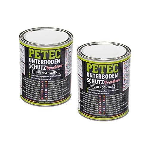 Petec Langzeit Unterbodenschutz 2x 1000ml Bitumen Versiegelung Unterboden Schutz
