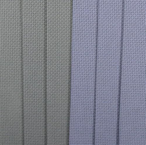 Image of KCS 6 pc of 12 inch x 18 inch(30cmx45cm) 14CT Counted Cotton Aida Cloth Cross Stitch Fabric (Light Steel Grey+Medium Grey)