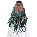 Produktbild AWAYTR Feder Kopfschmuck Boho Hippie Stirnband - Fancy Federschmuck Böhmische Kopfbedeckung Quaste für Damen Mädchen Karneval Kopfschmuck, Blau, Einheitsgröße