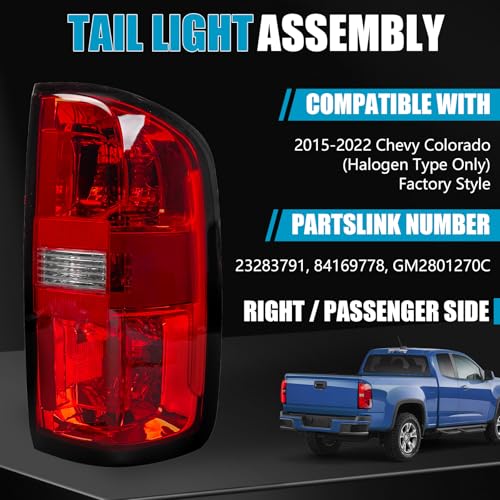 YESENTECH Tail Light Assembly Fits for Chevy Colorado 15-22, Halogen Right by YESENTECH - Used condition - Image 2